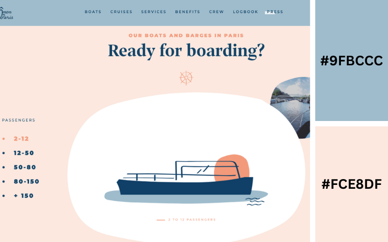 Bateau Mon Paris Color Scheme