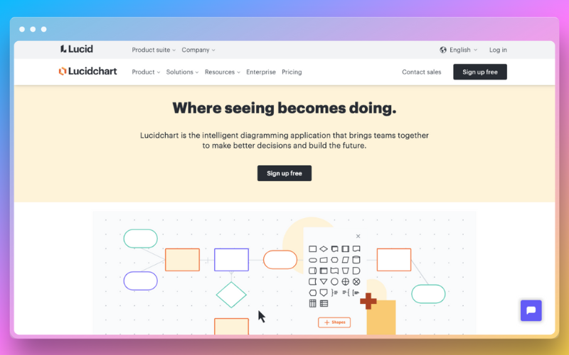 Lucidchart wireframe tool