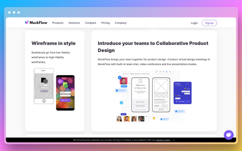 MockFlow wireframe tool