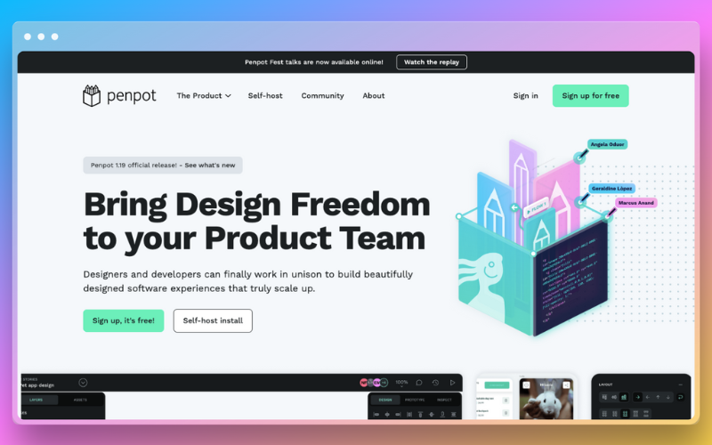 Penpot wireframe tool