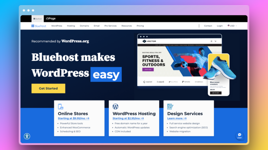 Bluehost web hosting