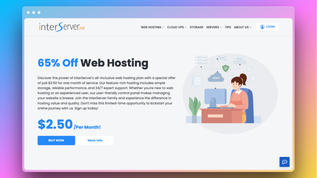 InterServer web hosting plans