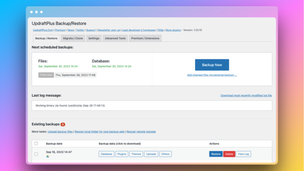 schedule backups and disaster recovery plans