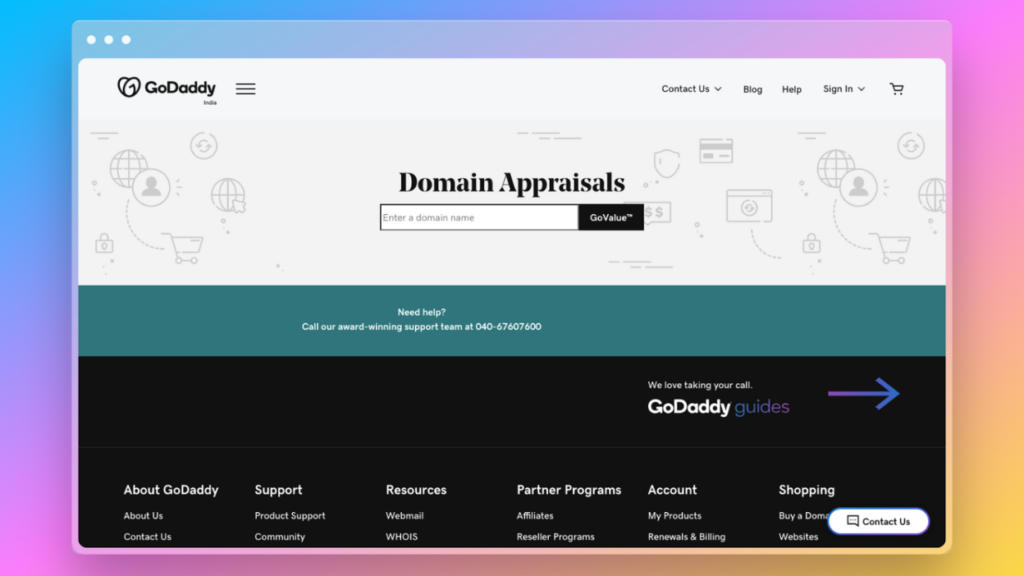 GoDaddy domain appraisal tool is a powerful website worth checker