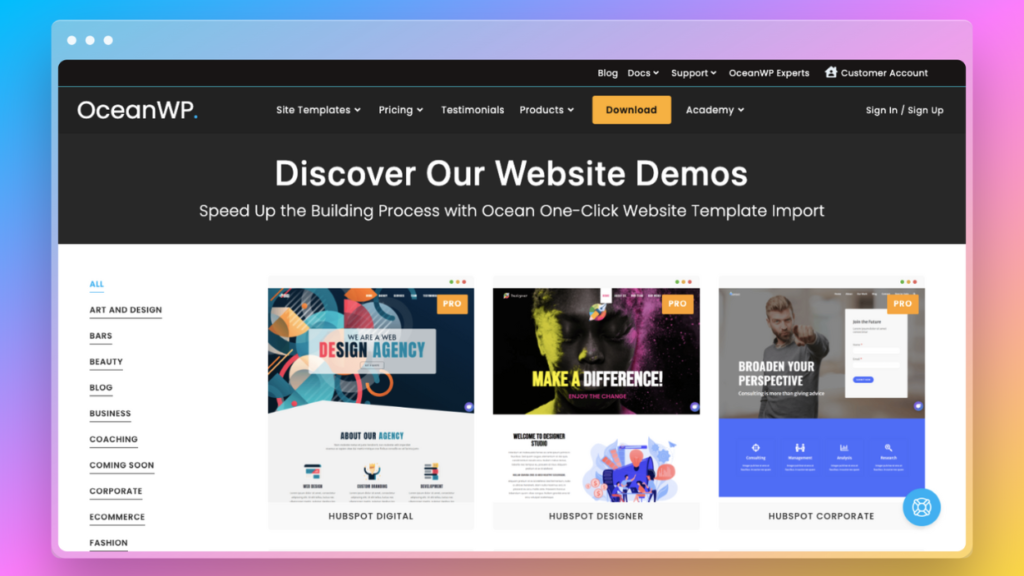 OceanWP lightweight WordPress Themes