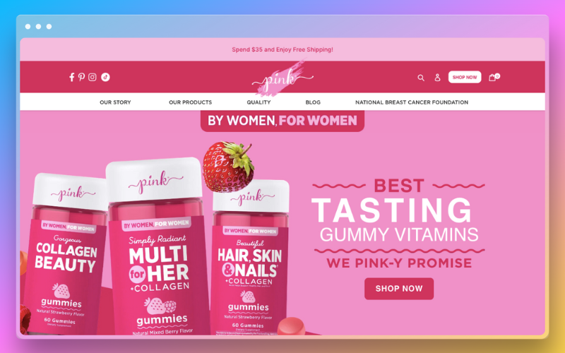 Pink Color Website Design