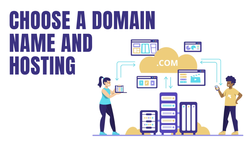 choose a domain name and hosting before planning a new website