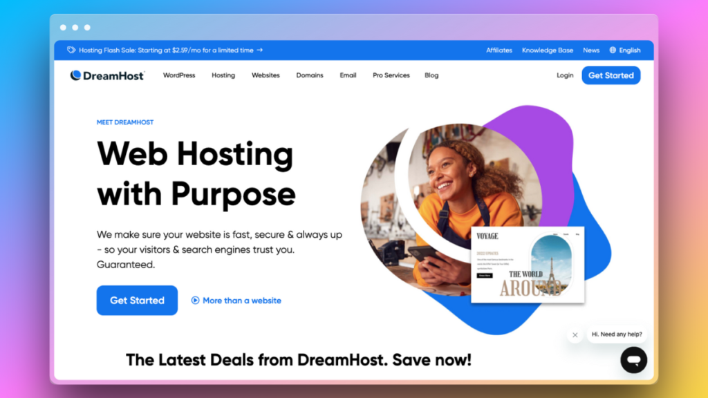 DreamHost is the best web hosting platform for small business